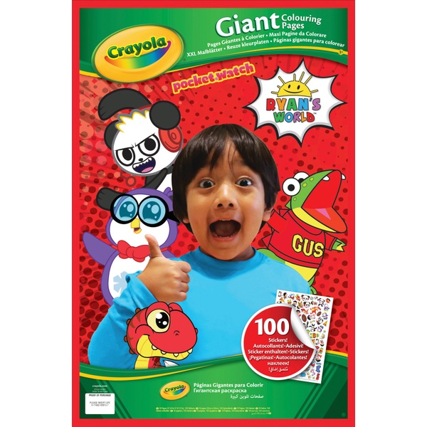 Ryan's World Giant Colouring Pages - Smyths Toys Ireland