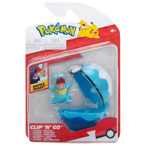 Pokémon Clip 'N' Go Poké Ball Totodile & Dive Ball | Smyths Toys UK