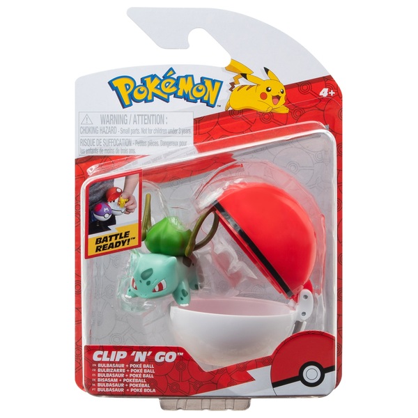 Pokémon Clip'n'Go Bulbasuar & Poké Ball | Smyths Toys UK