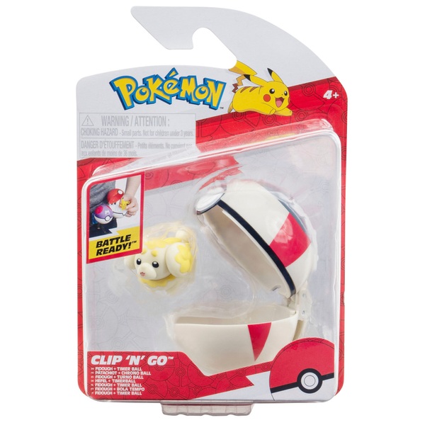 Pokémon Clip 'N' Go Fidough and Timer Ball | Smyths Toys UK