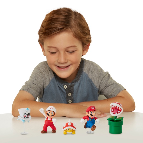 Nintendo Super Mario Action Figures 6cm - Smyths Toys UK