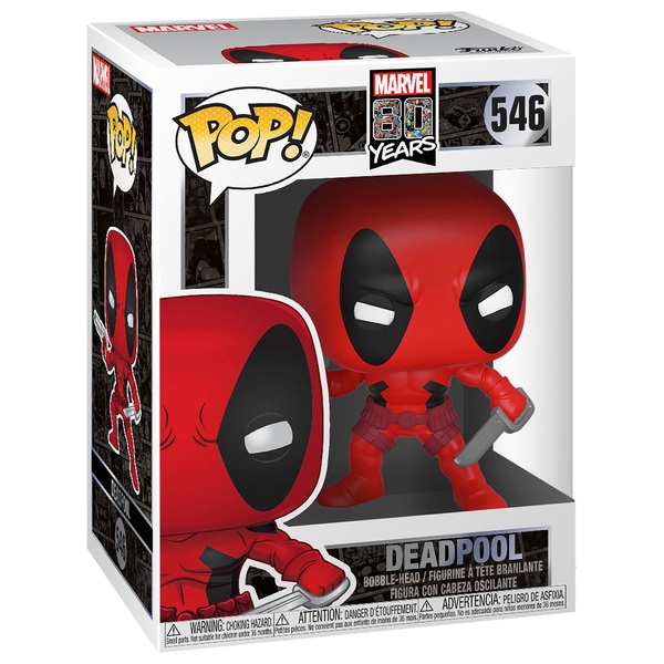 Pop Vinyl Marvel 80th Anniversary Deadpool Figure Smyths Toys Ireland - deadpool roblox deadpool song id