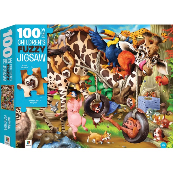 Animal Mayhem Touch And Feel Fuzzy 100 Piece Jigsaw Puzzle Smyths Toys Ireland