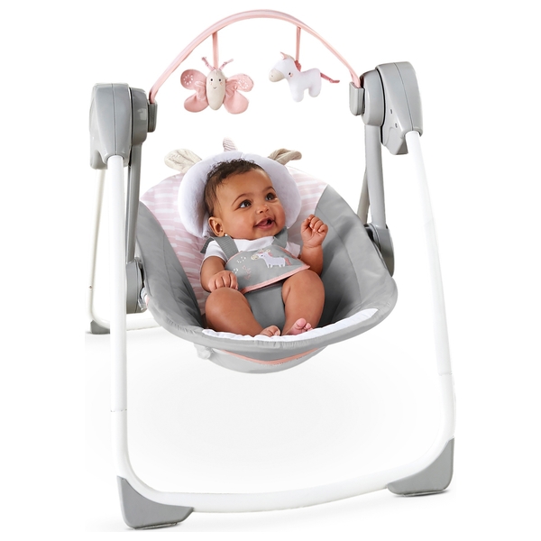 Ingenuity Comfort 2 Go Portable Baby Swing Flora | Smyths Toys UK