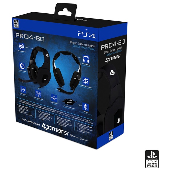 Official PS4 PRO 480 Gaming Headset Black Gaming Headsets UK