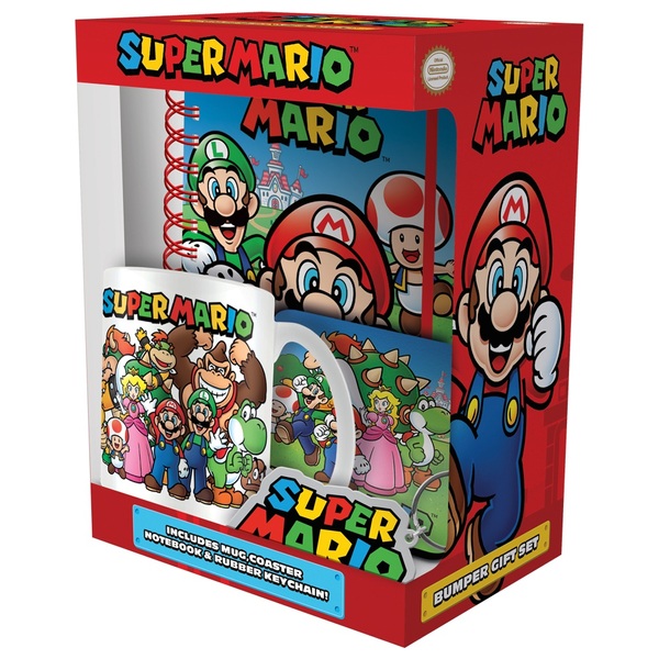 Super Mario Mug Notebook Coaster and Keychain Set | Smyths Toys UK