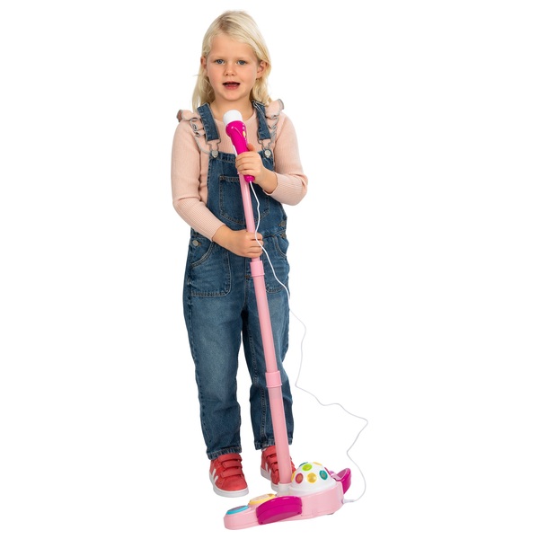 JNR Rockstar Microphone and Stand Pink Smyths Toys UK