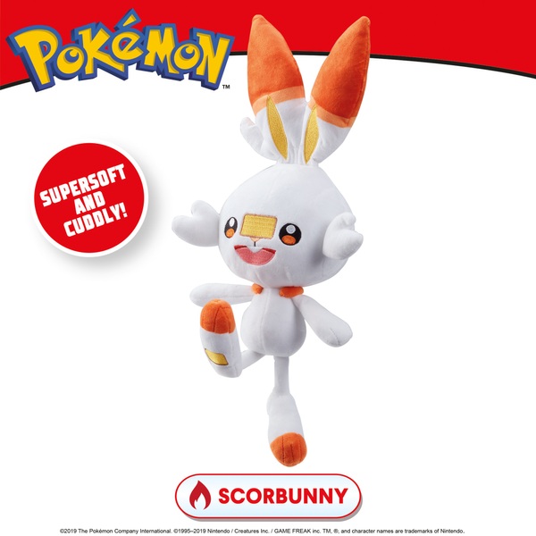 Pokémon Scorbunny 20cm Plush | Smyths Toys UK