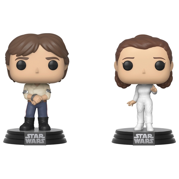 luke and leia training funko pop