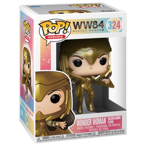 Pop Vinyl Ww84 Wonder Woman Golden Armor Flying Figure - roblox amazon com action toy figures smyths toy transparent