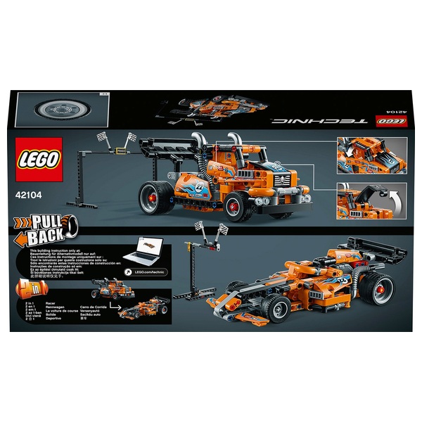 LEGO 42104 Technic Race Truck Toy 2in1 Pull-Back Motor Set | Smyths Toys UK