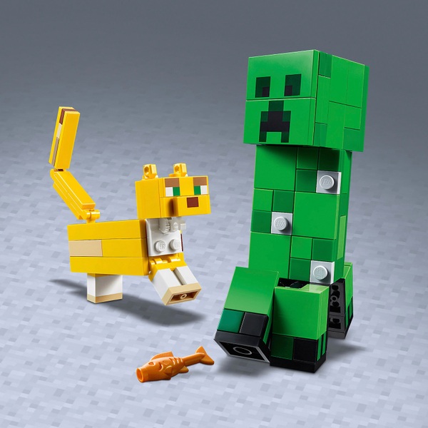 LEGO 21156 Minecraft BigFig Creeper and Ocelot Figures Set | Smyths Toys UK