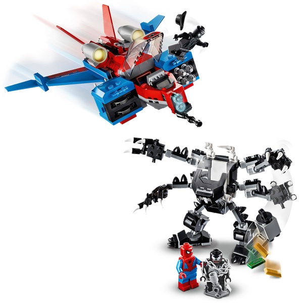 LEGO 76150 Marvel Super Heroes Spider-Man Spiderjet vs. Venom Mech ...