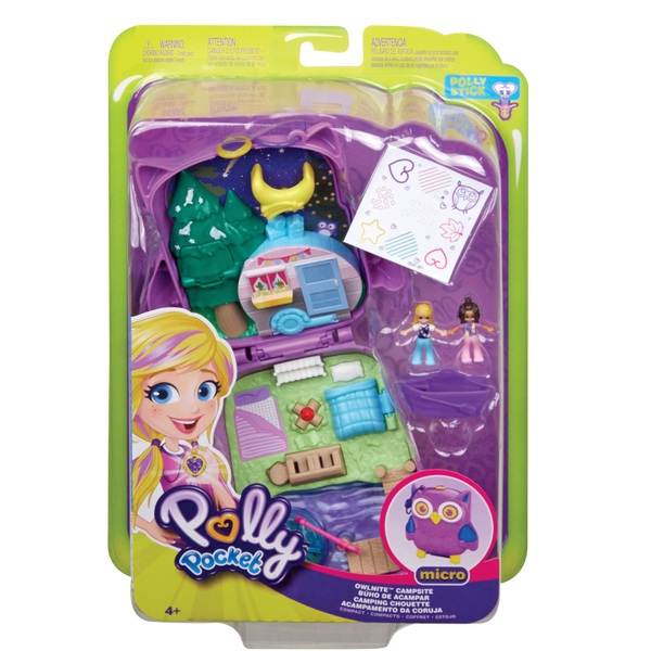 Polly Pocket Owl-Nite Campsite Playset - Smyths Toys