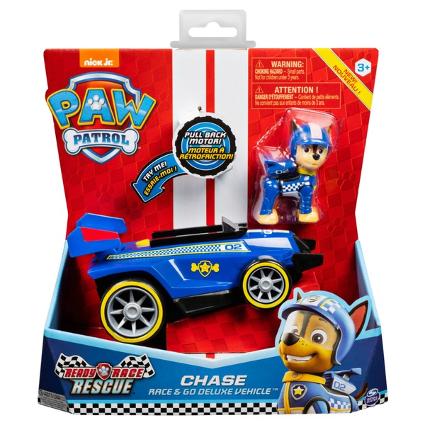 PAW Patrol Ready Race Rescue Chase’s Race and Go Deluxe Vehicle ...