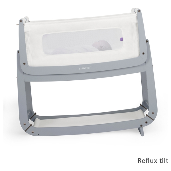 SnuzPod 3 Bedside Crib Dove Grey Smyths Toys