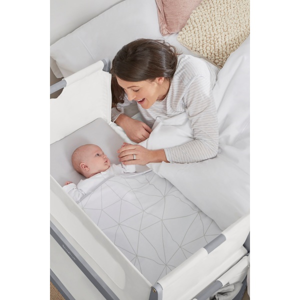 SnuzPod 3 Bedside Crib Dove Grey Smyths Toys