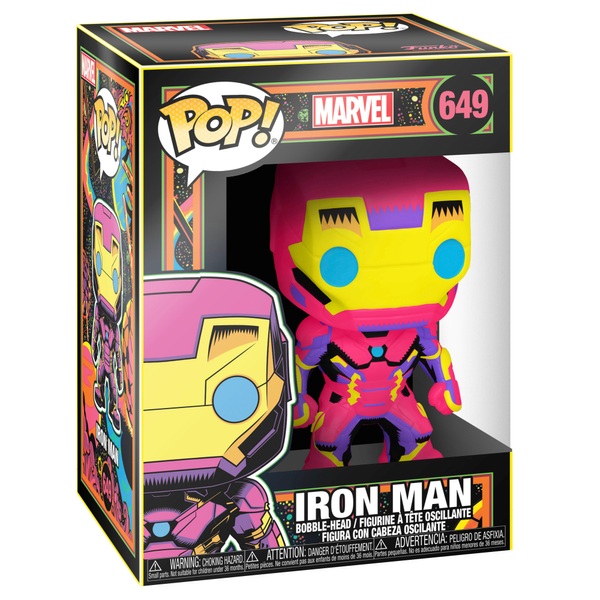 Pop Vinyl Marvel Blacklight Ironman Figure Smyths Toys Uk - funko pop do roblox