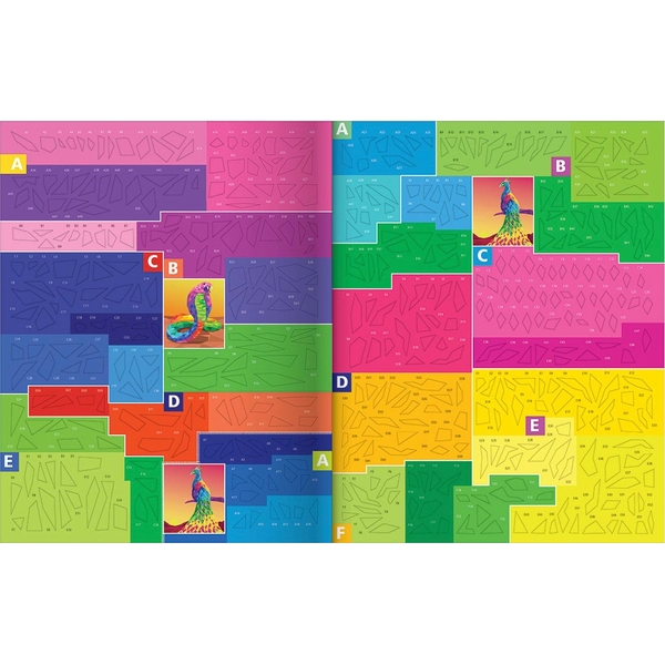 Kaleidoscope Sticker Mosaic Neon Nature Book Smyths Toys Ireland