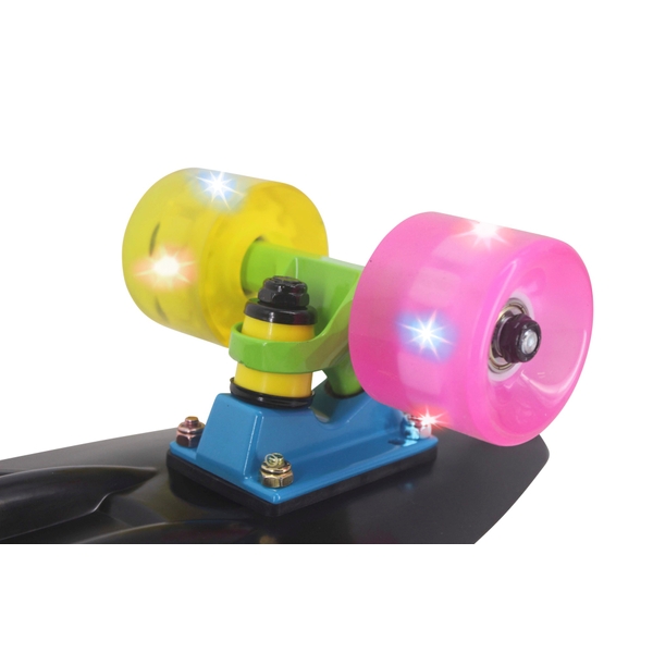 Black Skateboard with light Up LED Wheels 55cm Smyths Toys UK