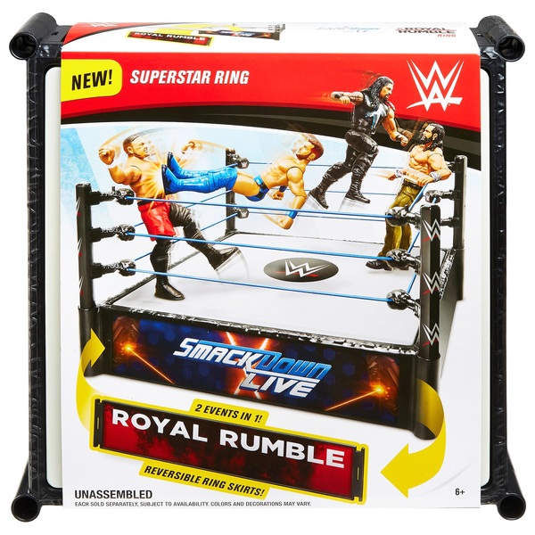 WWE Smackdown Live / Royal Rumble Superstar Wrestling Ring Smyths Toys
