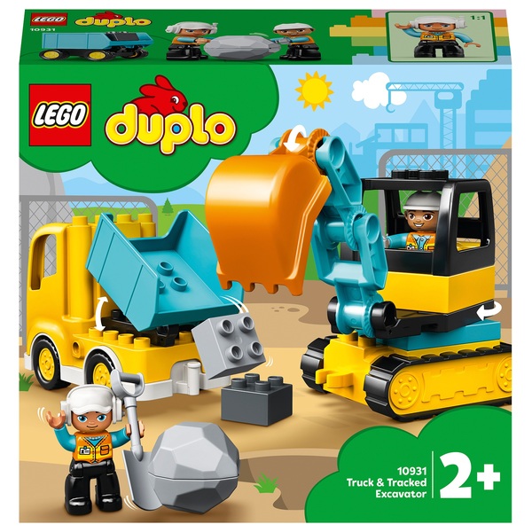 LEGO 10931 DUPLO Truck & Tracked Excavator Construction Toys | Smyths Toys UK