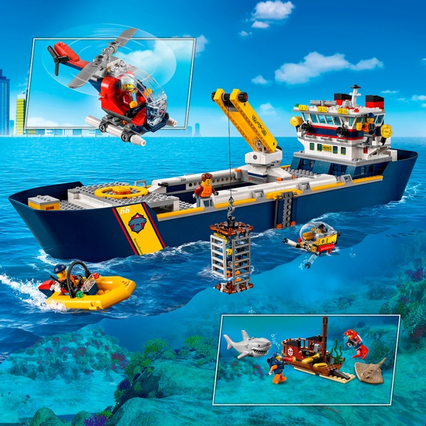 LEGO 60266 City Ocean Exploration Ship - Smyths Toys