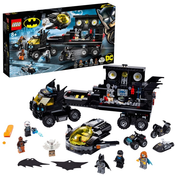 LEGO 76160 DC Batman Mobile Bat Base Batcave Truck Toy - Smyths Toys UK