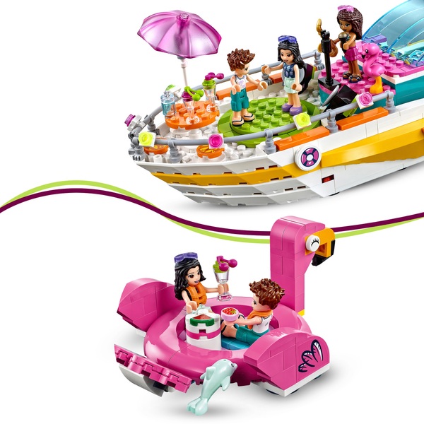 LEGO 41433 Friends Party Boat Toy Holiday Series | Smyths Toys Ireland