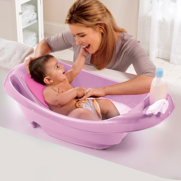 Splash Newborn To Toddler Bath Tub, Pink Infant Bathtub