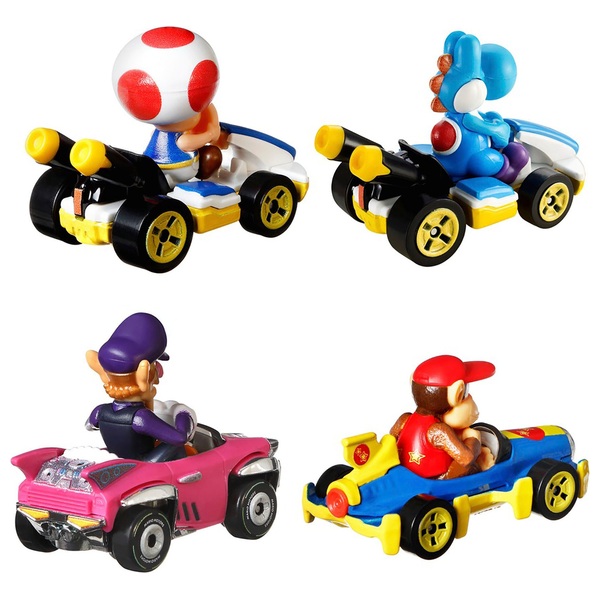 Hot Wheels Mario Kart Diecast 4Pack Assortment Smyths Toys UK