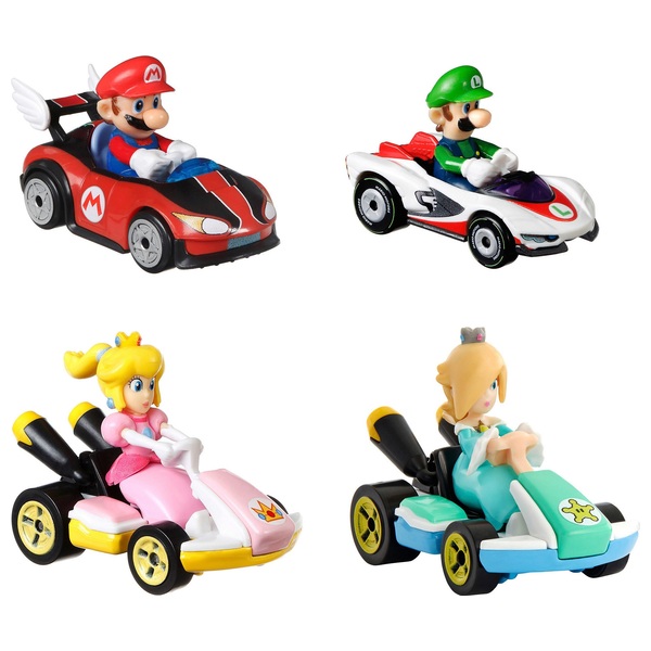 Hot Wheels Mario Kart Diecast 4Pack Assortment Smyths Toys UK