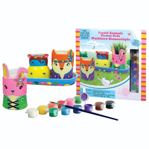 Paint Your Own Animal Flower Pots Smyths Toys UK