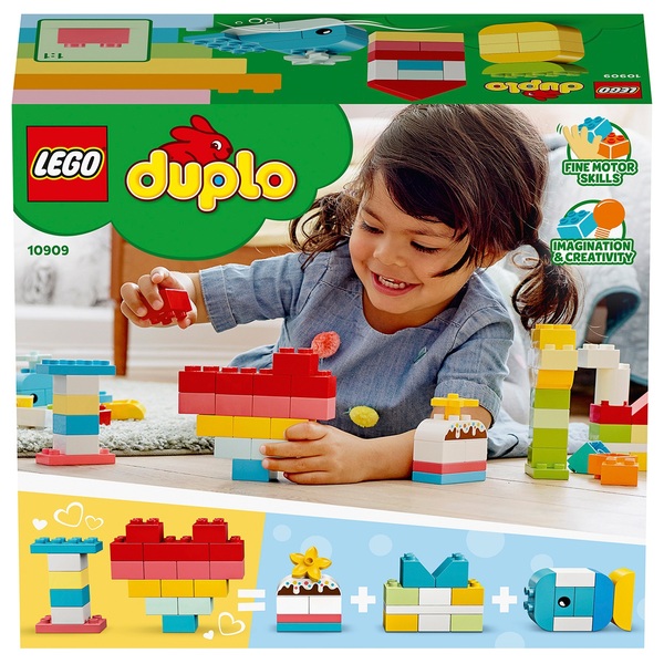 LEGO 10909 DUPLO Classic Heart Box First Bricks Building Set | Smyths ...