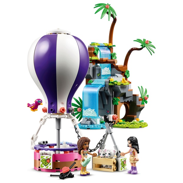 LEGO 41423 Friends Tiger Hot Air Balloon Jungle Rescue Set | Smyths Toys UK