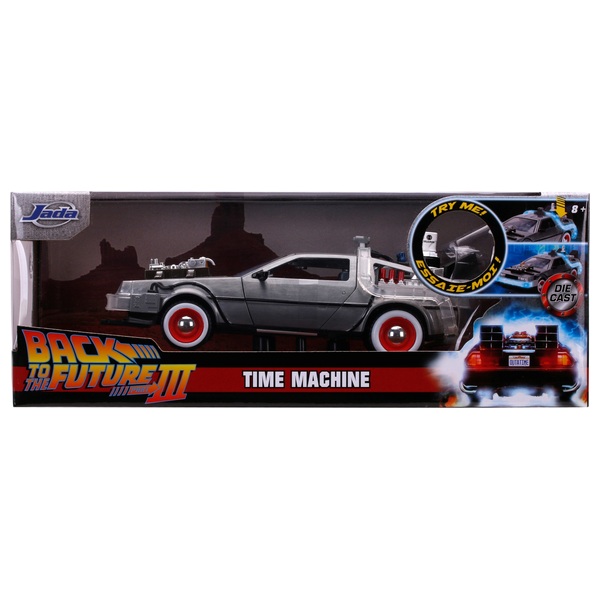 1 24 Back To The Future Delorean Time Machine With Lights Diecast Collectible Car Smyths Toys Ireland - 8 passenger delorean bttf ride roblox
