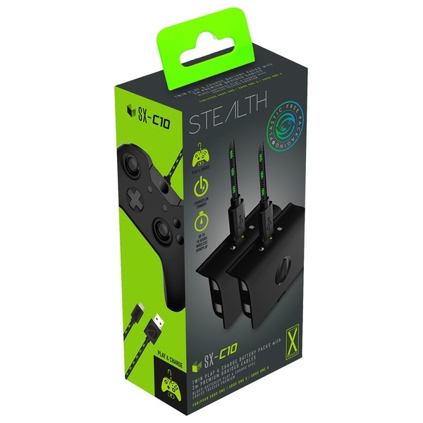 Xbox One Stealth Rechargeable Battery Twin Pack Black Smyths Toys UK