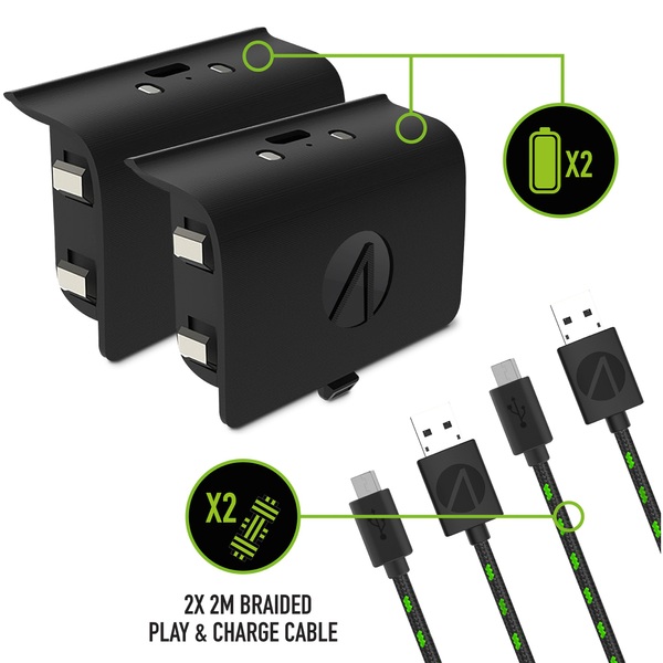 Xbox One Stealth Rechargeable Battery Twin Pack Black Smyths Toys UK