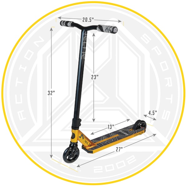 Madd Gear Carve Elite Stunt Scooter Gold/Black Smyths Toys UK