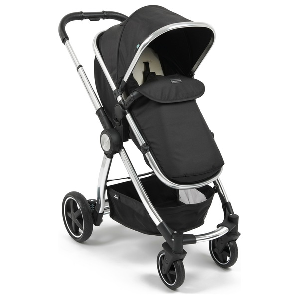 Babylo Panorama XT Travel System & Car Seat Black Chrome - Smyths Toys UK