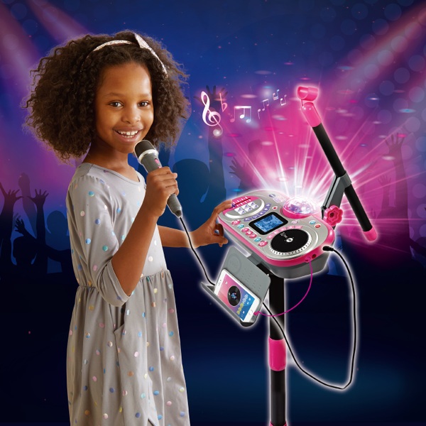 Vtech Kidi Super Star DJ Microphone and Stand Smyths Toys UK