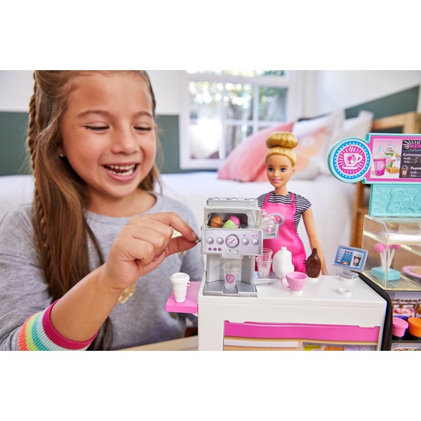 Barbie Coffee Shop Playset and Doll Smyths Toys
