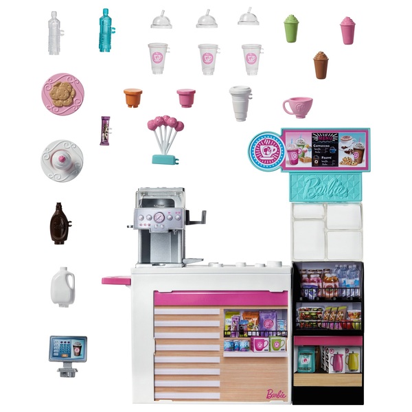 Barbie Coffee Shop Playset with Doll Smyths Toys UK