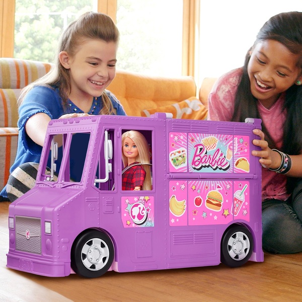 pink barbie food truck car toy