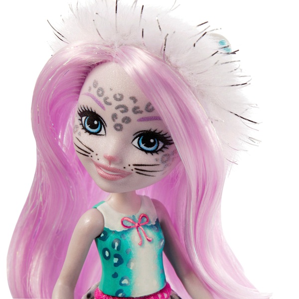 Enchantimals Sybill Snow Leopard Doll and Flake - Smyths Toys
