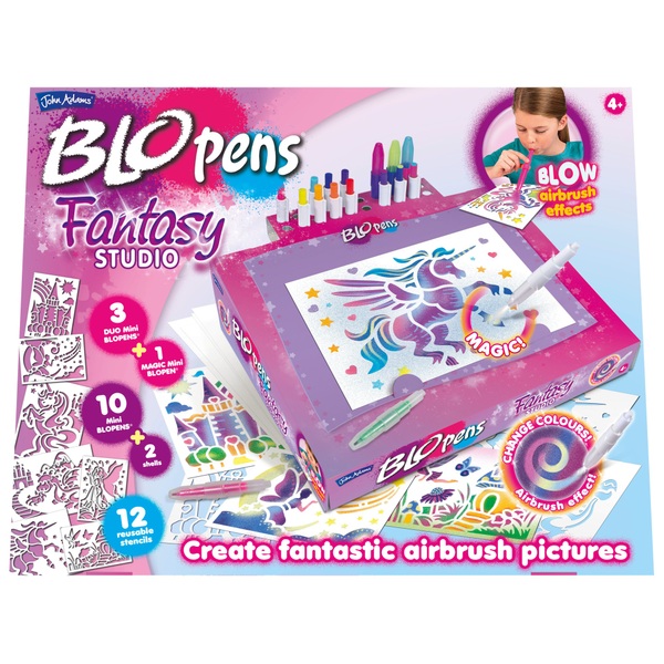 BLOPENS COLORING WITH AIR COLOR CHANGING MARKERS /AIRBRUSH SUPER