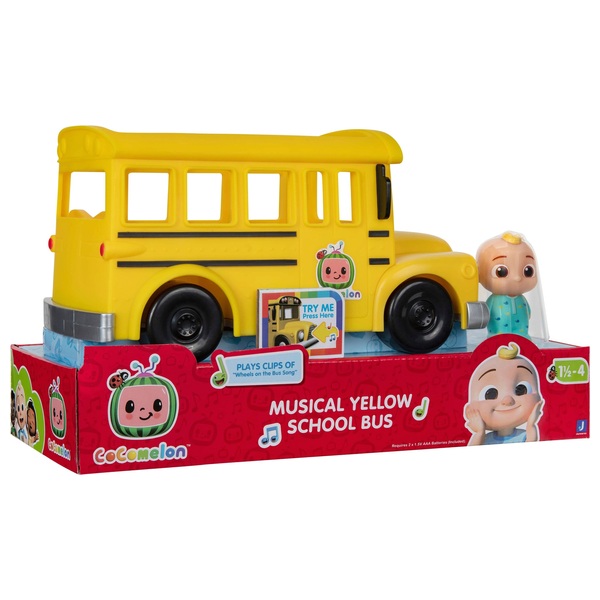 CoComelon Musical Yellow School Bus with JJ figure | Smyths Toys UK