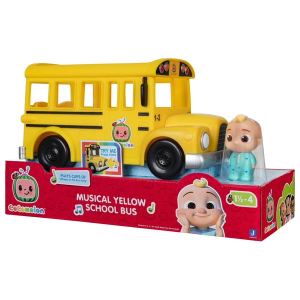 Cocomelon Musical Yellow School Bus With Jj Figure Smyths Toys Uk