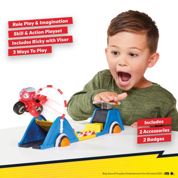 Ricky Zoom Speed & Stunt Playset featuring Ricky with 2 Rescue