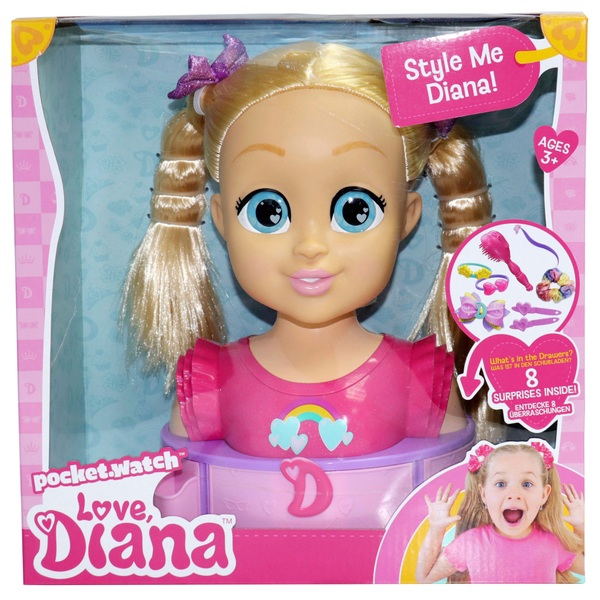 Love, Diana Deluxe Styling Head Style Me Diana Smyths Toys UK